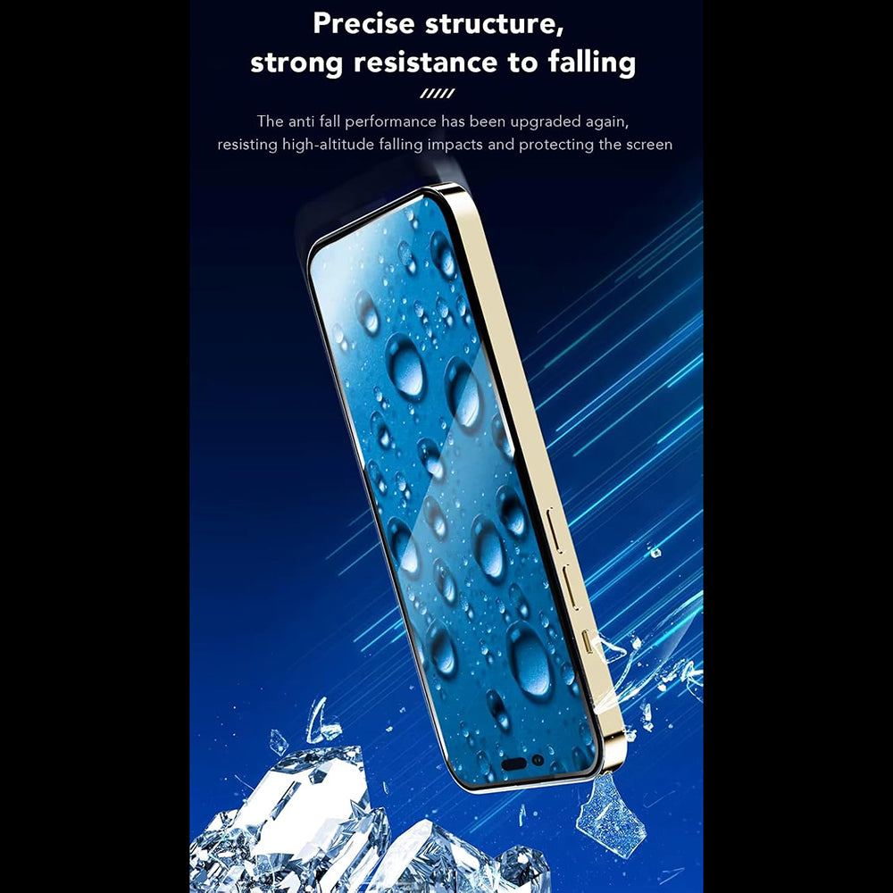 Anank 3X Forstærket Skærmbeskyttelsesfilm til Apple iPhone 17e / 16e / 14 / 13 Pro, Hærdet Glas, Fuld Lim, 2.5D, Sort