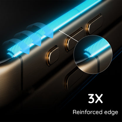 Anank 3X Forstærket Skærmbeskyttelsesfilm til Apple iPhone 17e / 16e / 14 / 13 Pro, Hærdet Glas, Fuld Lim, 2.5D, Sort