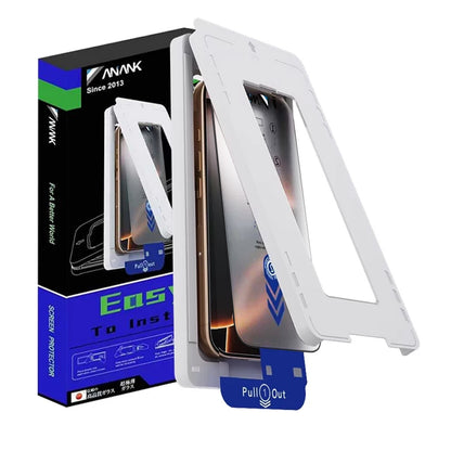 Beskyttelsesfilm til skærm Anank 5X Reinforced Applicator til Apple iPhone 17 Pro Max, Hærdet Glas, Fuldklæbende, 2.5D, Sort