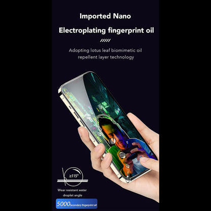 Anank Anti-Fingerprint Skærmbeskytter til Apple iPhone 17e / 16e / 14 / 13 Pro, Hærdet Glas, Fuld Lim, 2.5D, Sort