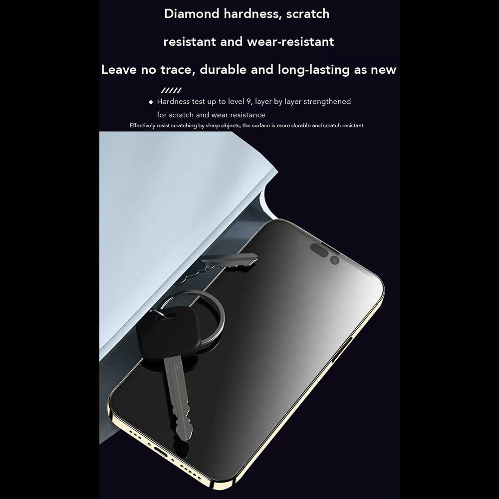 Anank Anti-Fingerprint Skærmbeskytter til Apple iPhone 17e / 16e / 14 / 13 Pro, Hærdet Glas, Fuld Lim, 2.5D, Sort