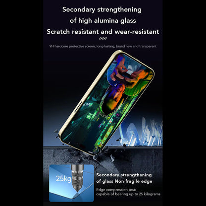 Anank Anti-Fingerprint Skærmbeskytter til Apple iPhone 17e / 16e / 14 / 13 Pro, Hærdet Glas, Fuld Lim, 2.5D, Sort