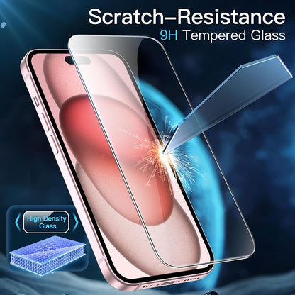 Anank Screen Protector Film for Apple iPhone 15 Pro Max, Tempered Glass, Full Glue, 3D, Set of 10 pieces