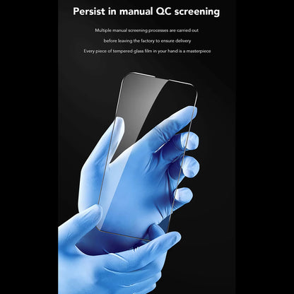 Anti Blue Light Skærmbeskyttelsesfilm Anank 3X Forstærket til Apple iPhone 16 Pro Max, Hærdet Glas, Fuld Lim, 2.5D, Sort