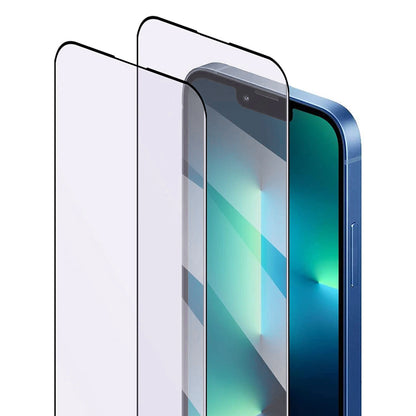 Beskyttelsesfilm til skærm Anti Blue Light Anank 5X Forstærket til Apple iPhone 17 Pro Max, Hærdet Glas, Fuldklæbende, 2.5D, Sort