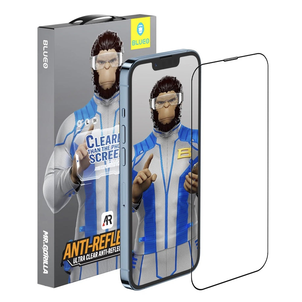 Beskyttelsesfilm til skærm Blueo Anti-Reflective HD Applicator Pro til Apple iPhone 17 Air, Hærdet Glas, Full Glue, Sort