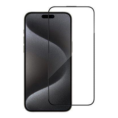 Blueo Anti-Reflective HD Skærmbeskyttelsesfilm til Apple iPhone 16 Plus / 15 Plus, Hærdet Glas, Fuld Lim, Sort