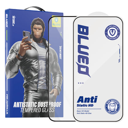 Blueo Anti-Static HD Skærmbeskyttelsesfilm til Apple iPhone 11 / XR, Hærdet Glas, Fuld Lim, Sort