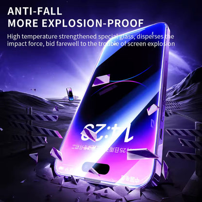 Blueo Anti-Statisk HD Skærmbeskyttelsesfilm til Apple iPhone 14 Plus / 13 Pro Max, Hærdet Glas, Fuld Lim, Sort