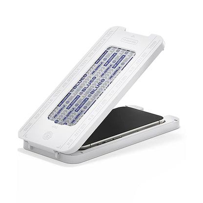 Blueo Crystal Anti-Scratch Skærmbeskyttelsesfilm med Applikator til Apple iPhone 16 Pro Max, Hærdet Glas, Fuld Lim, Sort