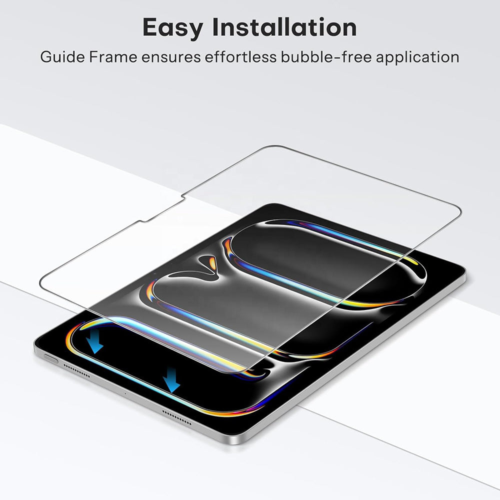 Blueo HD skærmbeskyttelsesfilm til Apple iPad Pro 12.9 (2022) / Pro 12.9 (2021) / Pro 12.9 (2020), hærdet glas, fuld lim