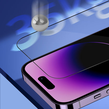 Blueo Sapphire Applicator Pro Skærmbeskytter til Apple iPhone 15 Pro, Hærdet Glas, Fuld Lim, Sort