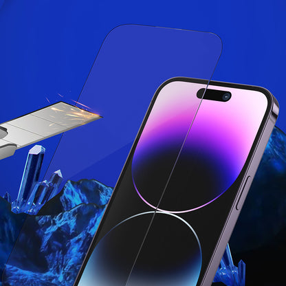 Blueo Sapphire Applicator Pro Skærmbeskytter til Apple iPhone 15 Pro, Hærdet Glas, Fuld Lim, Sort