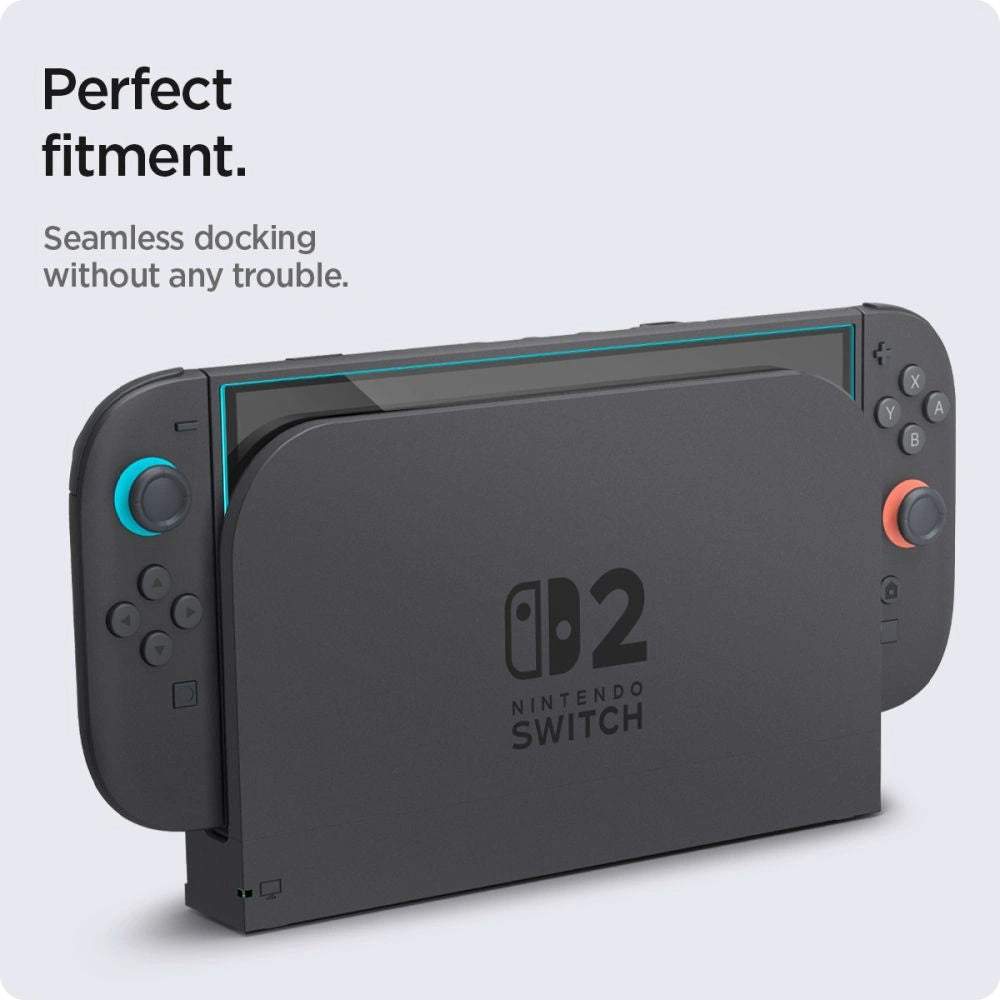 Techsuit SwitchAura Skærmbeskyttelsesfilm med Applikator til Nintendo Switch 2, Hærdet Glas, Sæt med 2 stk.