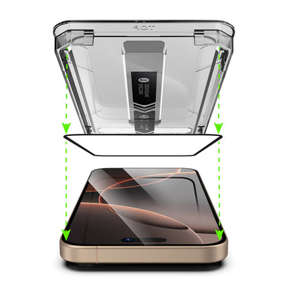 Beskyttelsesfilm Techsuit TitanGlass til Apple iPhone 17 Pro, Hærdet Glas, Full Glue, Sort