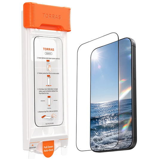Torras OrigArmor Skærmbeskytter til Apple iPhone 18 Pro / 17 Pro, Hærdet Glas, Fuld Lim