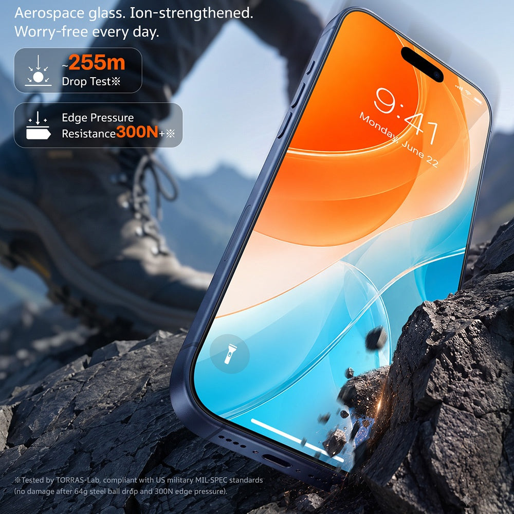 Torras Sunview AR Skærmbeskyttelsesfilm til Apple iPhone 18 Pro Max / 17 Pro Max, Hærdet Glas, Fuld Lim