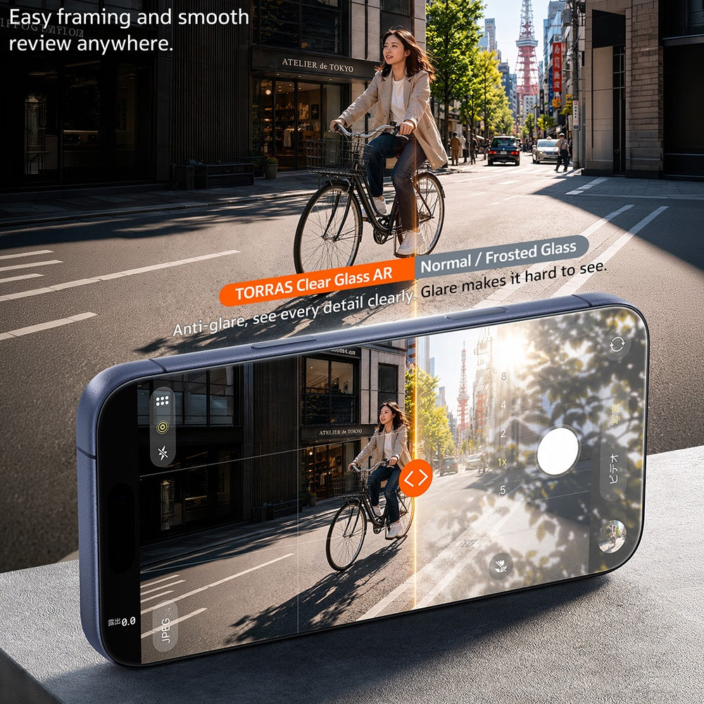 Torras Sunview AR Skærmbeskyttelsesfilm til Apple iPhone 18 Pro Max / 17 Pro Max, Hærdet Glas, Fuld Lim