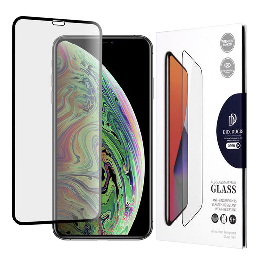 Skærmbeskytter DUX DUCIS til Apple iPhone 11 Pro / XS / X, hærdet glas, Edge Glue, sort