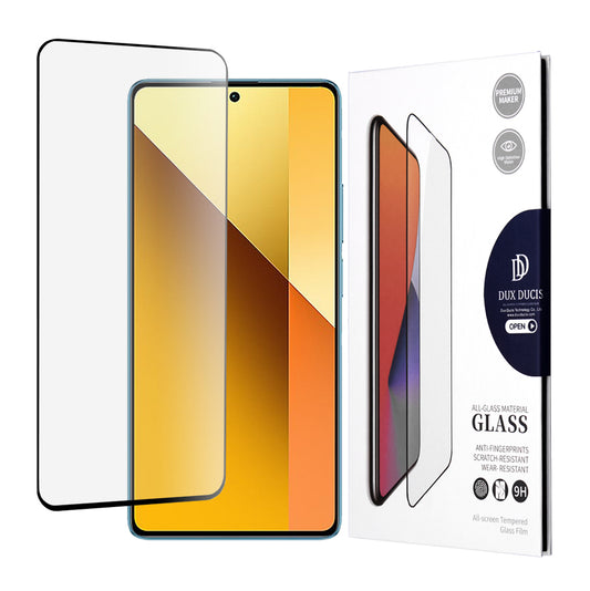 Beskyttelsesfilm DUX DUCIS skærm til Xiaomi Redmi Note 13 4G / Note 13 Pro 4G / Note 13 5G, Hærdet Glas, Fuldklæbende, Sort
