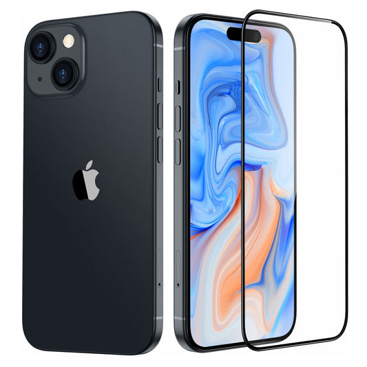 Beskyttelsesfilm ESR Armorite til Apple iPhone 15 Plus, Hærdet Glas, Fuldklæbende, Sort