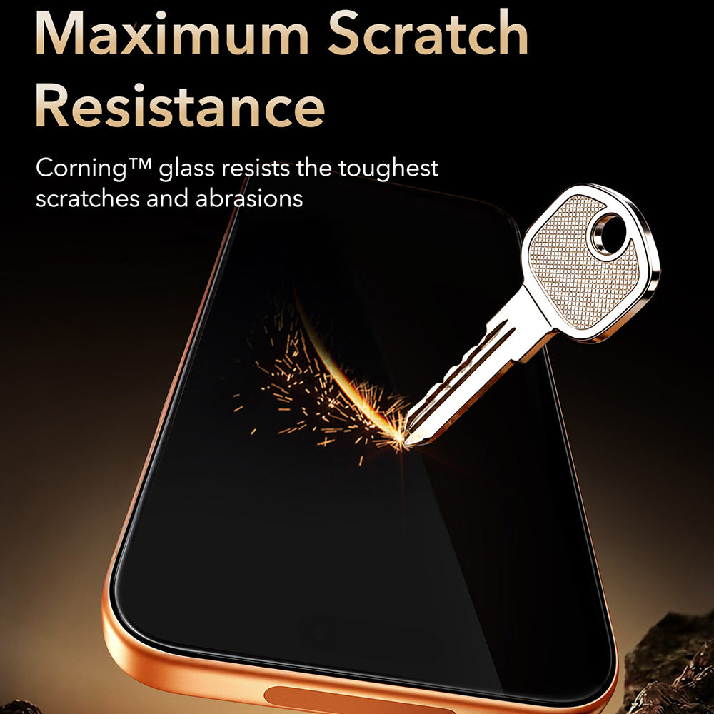 ESR Armorite Pro UltraFit skærmbeskytter til Apple iPhone 18 Pro / 17 Pro, hærdet glas, fuld lim, sort