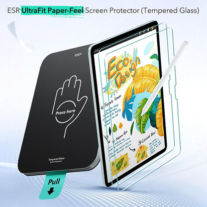 ESR Paper Feel UltraFit Screen Protector for Apple iPad Air 13 (2026) / Air 13 (2025), Plastic, Set of 2 Pieces