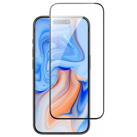 Beskyttelsesfilm ESR-skærm til Apple iPhone 15, Hærdet Glas, Fuldklæbende, Sort