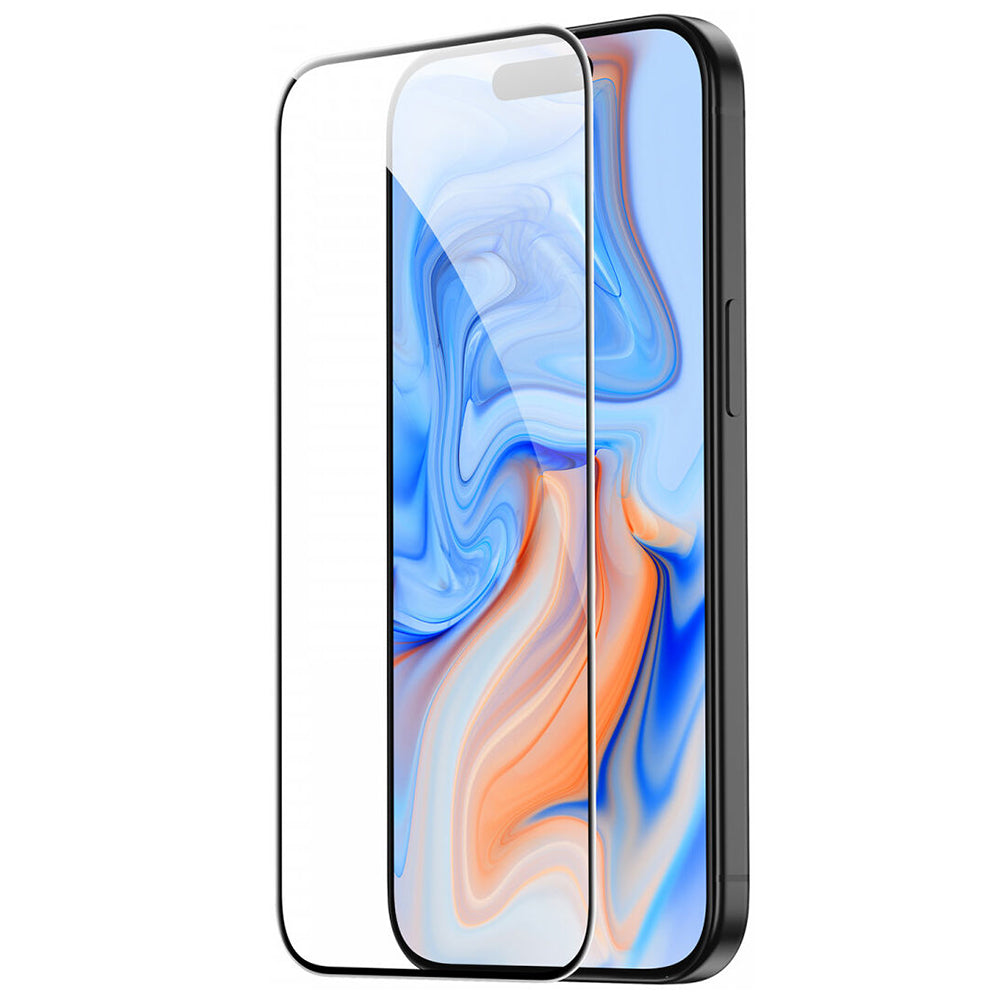 Beskyttelsesfilm ESR-skærm til Apple iPhone 15, Hærdet Glas, Fuldklæbende, Sort