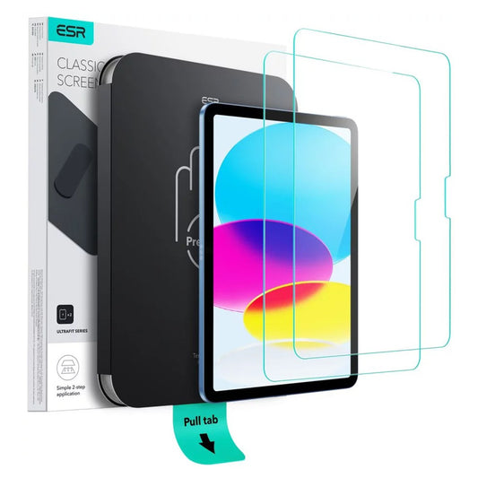 Beskyttelsesfilm ESR UltraFit til Apple iPad (2025) / (2022), Hærdet Glas, Fuldklæbende, Sæt med 2 stykker