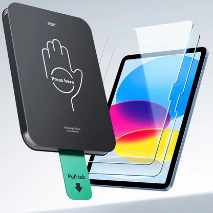 Beskyttelsesfilm ESR UltraFit til Apple iPad (2025) / (2022), Hærdet Glas, Fuldklæbende, Sæt med 2 stykker