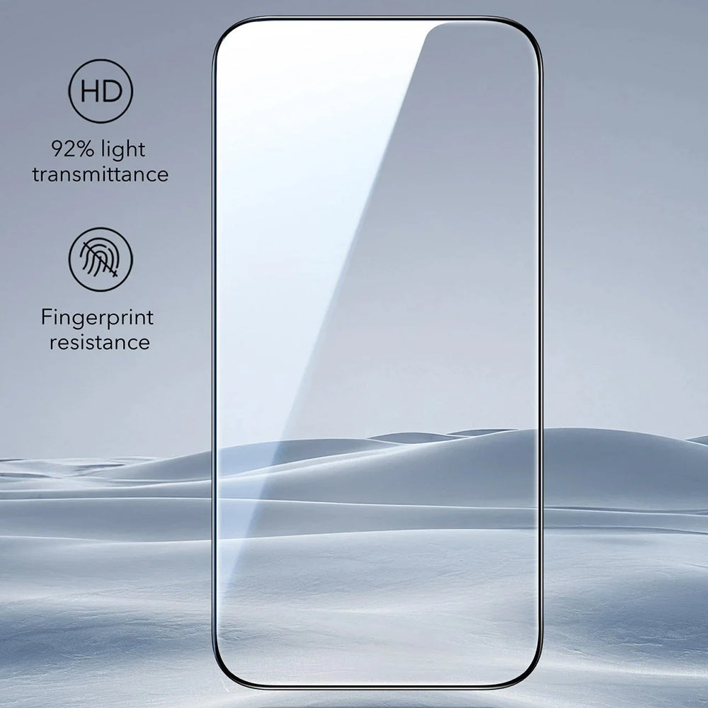 ESR UltraFit Skærmbeskytter til Apple iPhone 18 Pro Max / 17 Pro Max, Hærdet Glas, Fuld Lim, Sæt med 3 stk., Sort