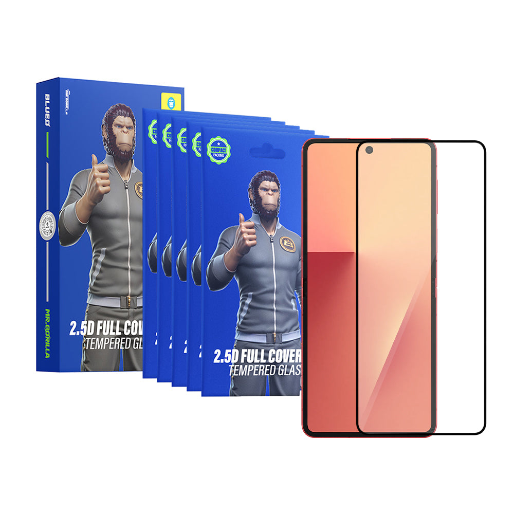 Blueo HD Skærmbeskytter til Udvendig Skærm til Samsung Galaxy Z Flip8 F776 / Z Flip7 F766, Hærdet Glas, Fuld Lim, 2.5D, Sæt med 5 stk., Sort