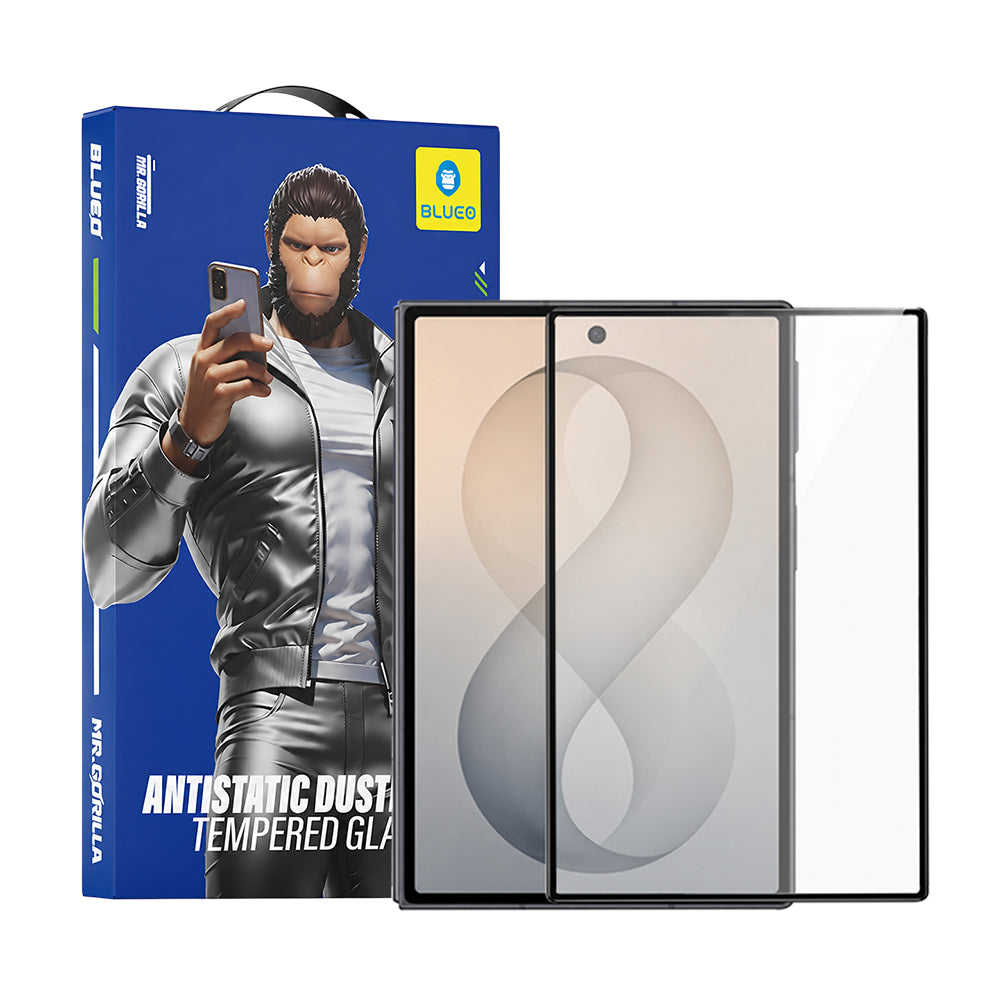 Blueo HD Skærmbeskytter til Samsung Galaxy Z Fold8 F976, Hærdet Glas, Fuld Lim, 2.5D, Sort