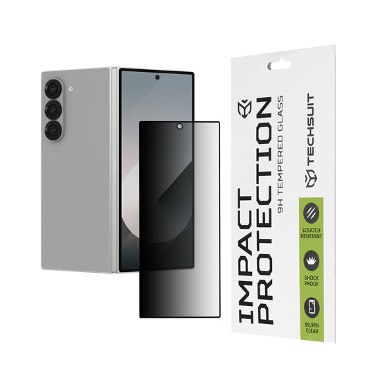 Privacy Techsuit Skærmbeskyttelsesfilm til Samsung Galaxy Z Fold6 F956, Hærdet Glas, Fuld Lim, 111D