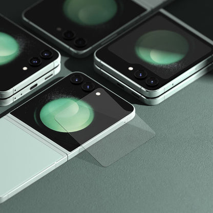 Beskyttelsesfilm til ydre skærm Ringke til Samsung Galaxy Z Flip5 F731, Hærdet glas, Fuldklæbende, Sæt med 2 stykker