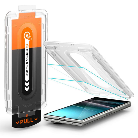 Beskyttelsesfilm til ydre skærm Spigen GlastR EZ FIT Pro HD til Samsung Galaxy Z Fold7 F966, Hærdet Glas, Fuldklæbende, Sæt med 2 stykker AGL09579