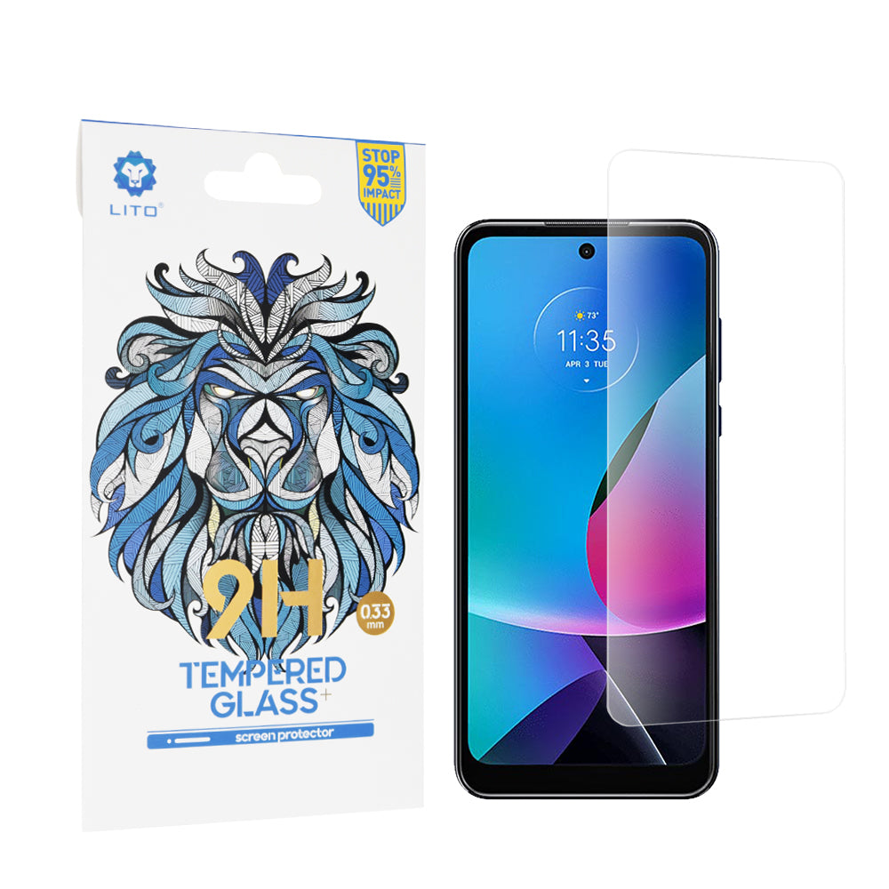Lito Classic Screen Protector for Motorola Moto G Play (2023), Tempered Glass, Full Glue, 2.5D