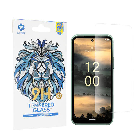Lito Classic Skærmbeskyttelsesfilm til Nokia XR21, Hærdet Glas, Fuld Lim, 2.5D