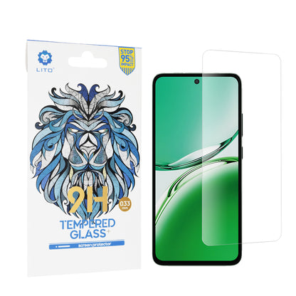 Lito Classic Skærmbeskyttelsesfilm til Oppo Reno12 F 4G, Hærdet Glas, Fuld Lim, 2.5D