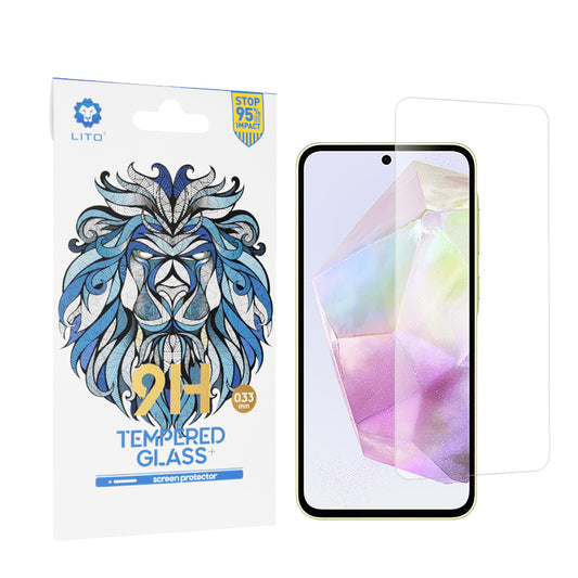 Lito Classic Skærmbeskytter til Samsung Galaxy A55 5G A556 / A35 5G A356, Hærdet Glas, Full Glue, 2.5D