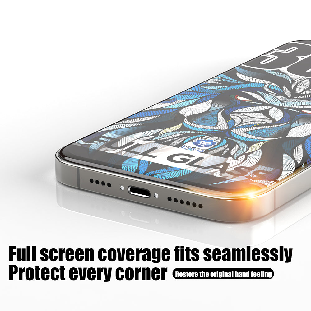 Skærmbeskyttelsesfilm Lito D+ Max 300C til Apple iPhone 16 Pro Max, hærdet glas, fuld lim