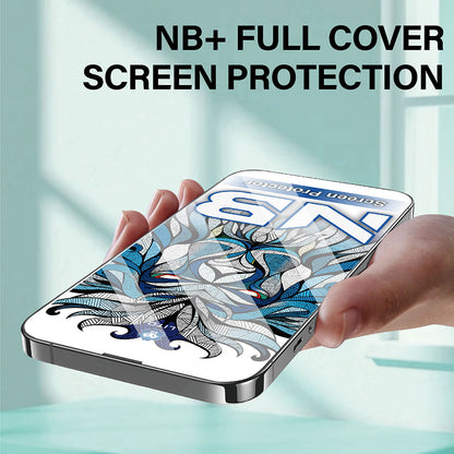 Beskyttelsesfilm Lito NB skærm til Apple iPhone 17 Pro Max, Hærdet Glas, Fuldklæbende, Sort