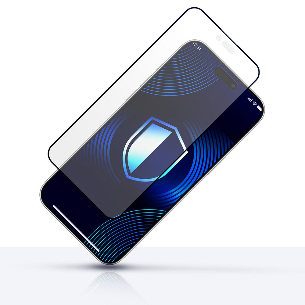 Beskyttelsesfolie Matte 3MK HardGlass Max til Apple iPhone 17 Air, Hærdet Glas, Full Glue, Sort