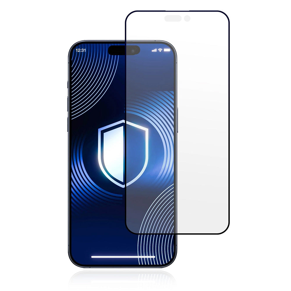 Beskyttelsesfolie Matte 3MK HardGlass Max til Apple iPhone 17 Pro, Hærdet Glas, Full Glue, Sort