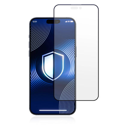Beskyttelsesfolie Matte 3MK HardGlass Max til Apple iPhone 17 Pro, Hærdet Glas, Full Glue, Sort