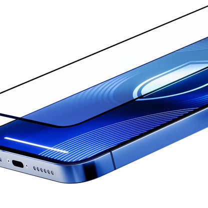 Beskyttelsesfolie Matte 3MK HardGlass Max til Apple iPhone 17 Pro, Hærdet Glas, Full Glue, Sort