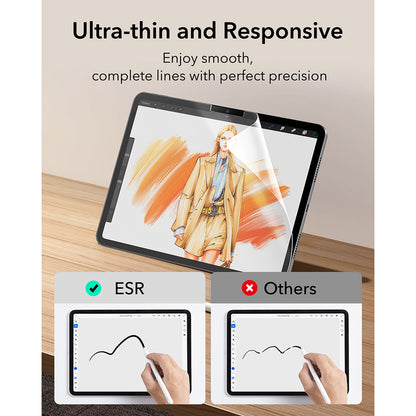 Beskyttelsesfolie Matte ESR Paper Feel til Apple iPad Air 11 (2025) / Air 11 (2024), Plastik, Sæt med 2 stykker
