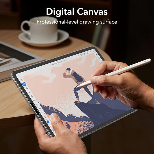 Beskyttelsesfilm Matte ESR Paper Feel til Apple iPad Pro 12.9 (2022) / Pro 12.9 (2021) / Pro 12.9 (2020), Plastik, Sæt med 2 stykker