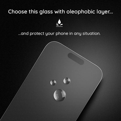 Mat skærmbeskyttelsesfilm Lito HD Pro til Apple iPhone 16 Plus, hærdet glas, fuld lim, sort